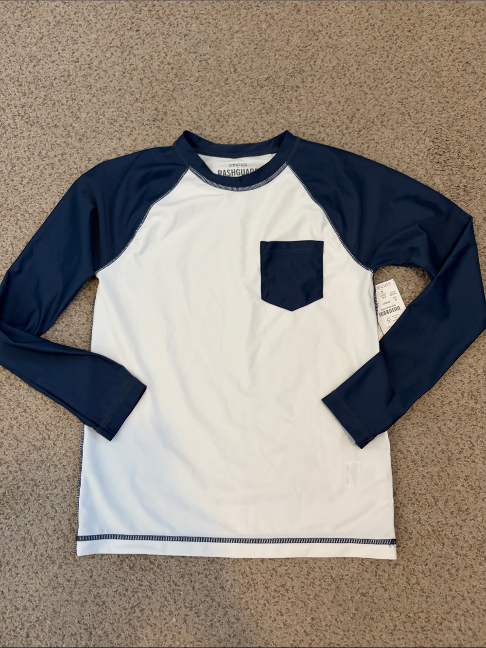 NWT J. Crew Crewcuts Rash Guard, M (8-9)